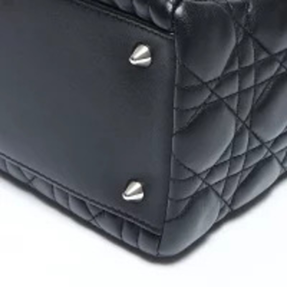Christian Dior Lady Leather Shoulder Bag Black - Picture 7 of 13
